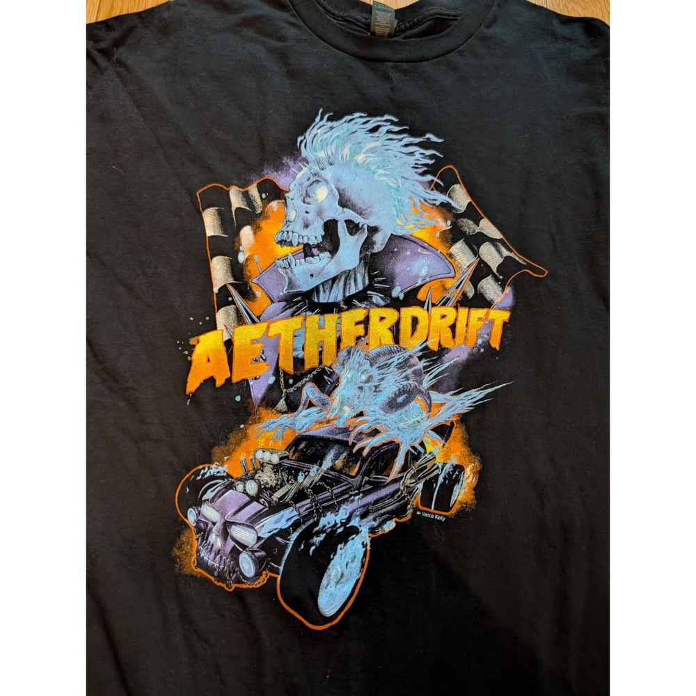 Magic The Gathering Aetherdrift Promo Art Black T-Shirt Size XXL